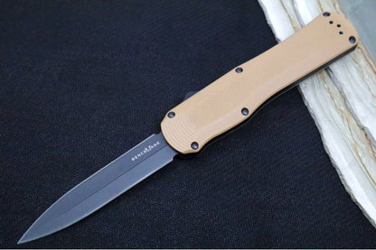 3.71" Black Double-Edged Blade Knife | Benchmade OTF | Northwest Knives