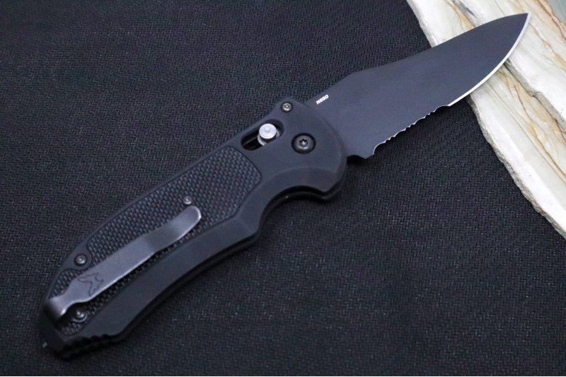 Benchmade 9170SBK Auto Triage - Black Partial Serrate - Automatic