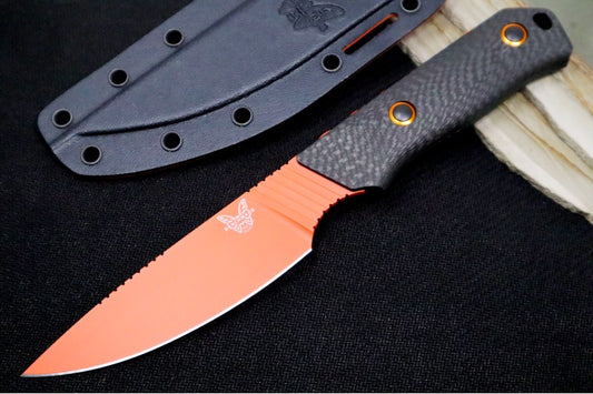 CruWear Steel | Orange Cerakoted Blade | Black Carbon Fiber Handle | Northwest Knives