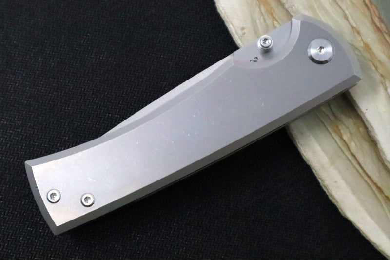 Chaves Knives Liberation - Full Titanium Handle / Belt Finish / Drop Point Blade / M390 Steel