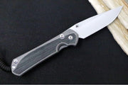 Chris Reeve Knives Large Sebenza 31 Left Handed - Drop Point Blade / Black Canvas Micarta L31-1201 - Northwest Knives