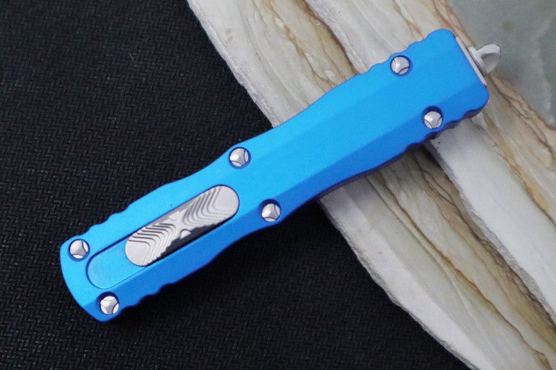 Microtech Dirac OTF - Dagger Blade / Stonewash Finish / Blue Handle 225-10BL - Northwest Knives
