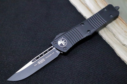 Microtech Troodon OTF Tactical - Single Edge / Black Blade / Black Anodized Aluminum Handle - 139-1T