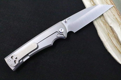 Chaves Knives Sangre - Full Titanium Handle / Belt Finish / Wharncliffe Blade / M390 Steel
