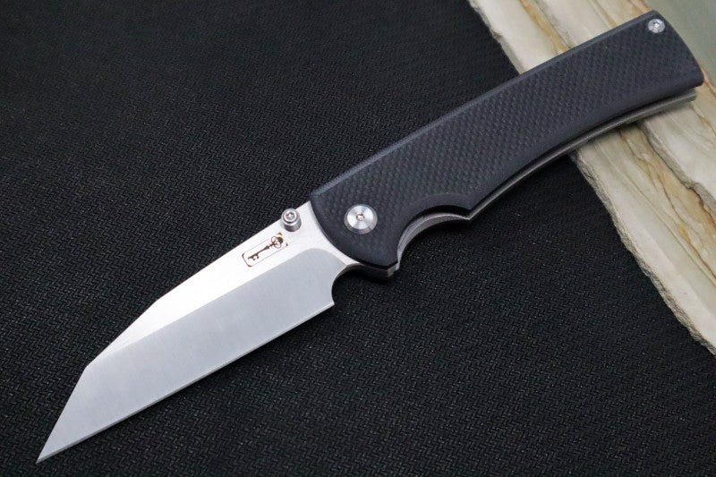 Chaves Knives Sangre - Black G-10 & Titanium Handle / Belt Finish / Wharncliffe Blade / M390 Steel