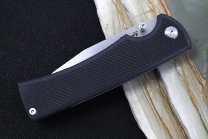 Chaves Knives Sangre - Black G-10 & Titanium Handle / Belt Finish / Wharncliffe Blade / M390 Steel
