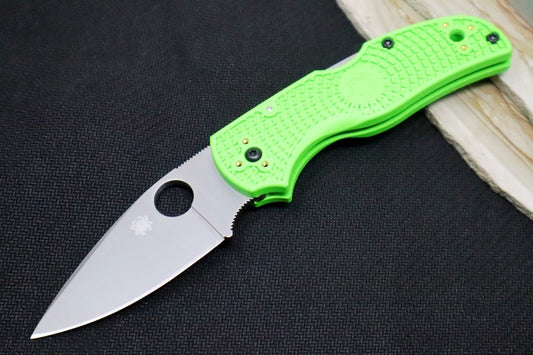 Spyderco Native 5 - Green FRN Handle / LC200N Steel / Leaf Shaped Blade C41PGR5