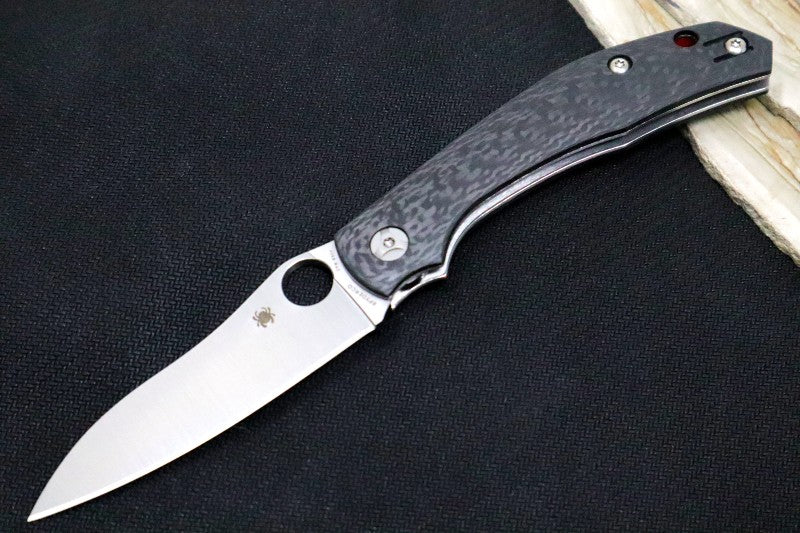 Spyderco Kapara - Black Carbon Fiber Handle / CPM-S30V Steel / Sheepsfoot Blade C241CFP