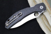 Spyderco Kapara - Black Carbon Fiber Handle / CPM-S30V Steel / Sheepsfoot Blade C241CFP - Northwest Knives