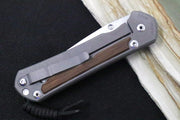 Chris Reeve Knives Large Sebenza 31 Left Handed - Drop Point Blade / Natural Canvas Micarta L31-1213 - Northwest Knives