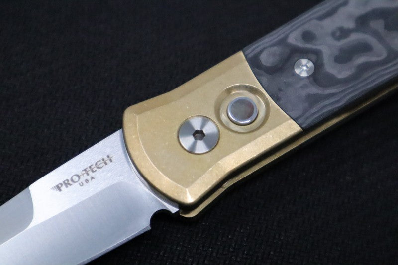 Stonewashed Bronze Aluminum Handle | Camo Fat Carbon Inlays | Aik Knives | Northwest Knives