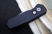 Pro Tech Runt Auto - Black Textured Aluminum Handle / Stonewashed Wharncliffe Blade / Magnacut Steel R5305 - Northwest Knives