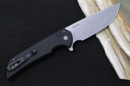 Black Aluminum Handle Knife With Stonewash Magnacut Blade | Pro Tech Mordax | Northwest Knives