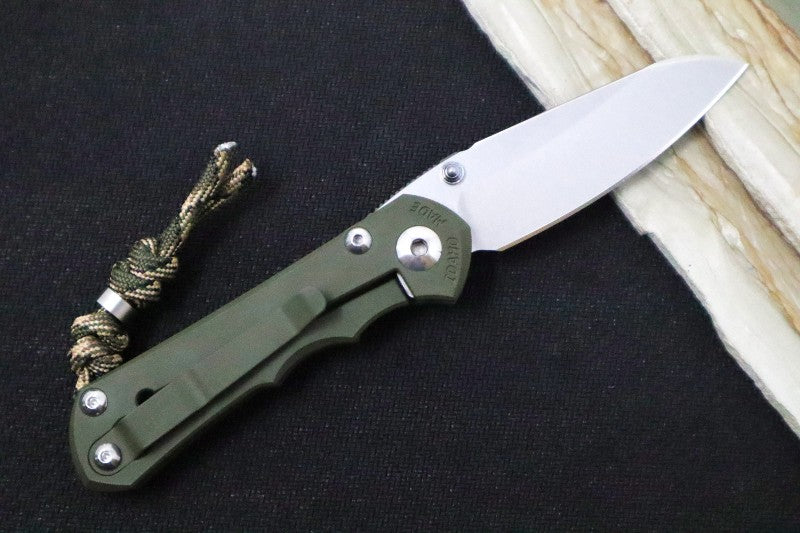 Chris Reeve Knives Small Inkosi NWK Exclusive - Insingo blade / CPM-S45VN / OD Green Cerakote Handle / Camo Lanyard with Bead SIN-1137 - Northwest Knives