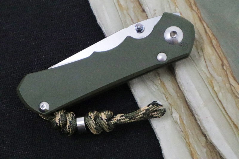 Chris Reeve Knives Small Inkosi NWK Exclusive - Insingo blade / CPM-S45VN / OD Green Cerakote Handle / Camo Lanyard with Bead SIN-1137