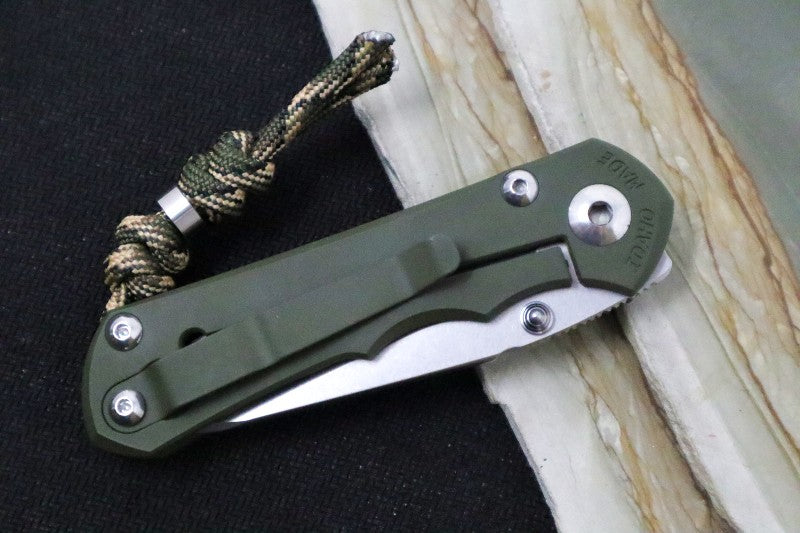 Chris Reeve Knives Small Inkosi NWK Exclusive - Insingo blade / CPM-S45VN / OD Green Cerakote Handle / Camo Lanyard with Bead SIN-1137