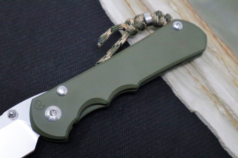 Chris Reeve Knives Large Inkosi NWK Exclusive - Tanto Blade / CPM-S45VN / OD Green Cerakote Handle / Camo Lanyard with Bead LIN-1139