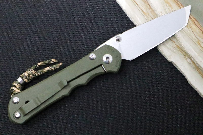 Chris Reeve Knives Large Inkosi NWK Exclusive - Tanto Blade / CPM-S45VN / OD Green Cerakote Handle / Camo Lanyard with Bead LIN-1139 - Northwest Knives