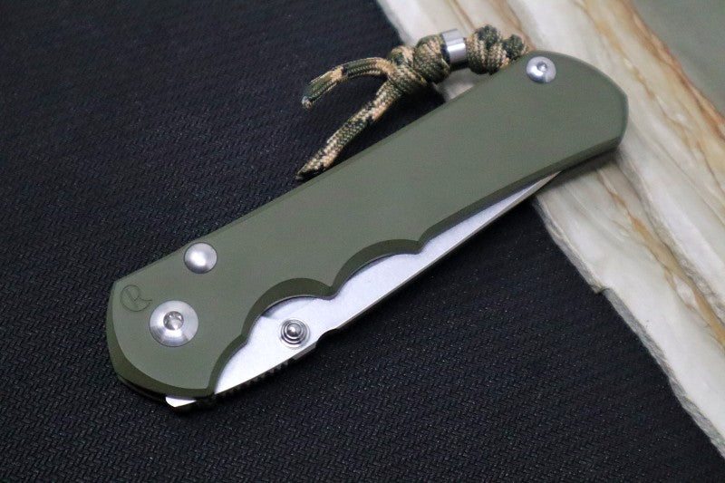 Chris Reeve Knives Large Inkosi NWK Exclusive - Tanto Blade / CPM-S45VN / OD Green Cerakote Handle / Camo Lanyard with Bead LIN-1139 - Northwest Knives