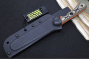 Tops Muley Saw - 154CM Steel / Tan & Black G-10 Handle with Orange G-10 Liners / Black Kydex Sheath MSAW-01 - Northwest Knives