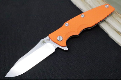 Rick Hinderer Knives Eklipse 3.5" - Spearpoint - Stonewash - Orange G-10