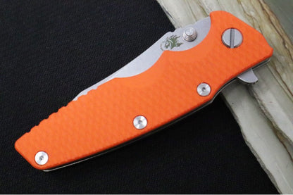 Rick Hinderer Knives Eklipse 3.5" - Spearpoint - Stonewash - Orange G-10