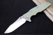 Rick Hinderer Knives Eklipse 3.5" - Spearpoint - Stonewashed Bronzed Frame - Jade G-10 - Northwest Knives