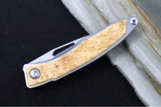 Chris Reeve Knives Mnandi Gentleman's Knife LH - Box Elder Wood Inlay (A1) MNA-1009 - Northwest Knives