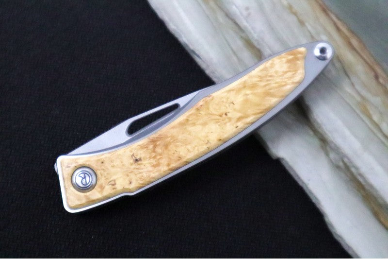 Chris Reeve Knives Mnandi Gentleman's Knife LH - Box Elder Wood Inlay (A1) MNA-1009