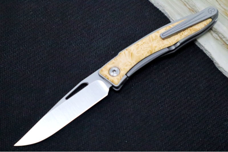 Chris Reeve Knives Mnandi Gentleman's Knife LH - Box Elder Wood Inlay (A2) MNA-1009 - Northwest Knives
