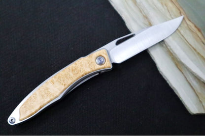 Chris Reeve Knives Mnandi Gentleman's Knife LH - Box Elder Wood Inlay (A2)