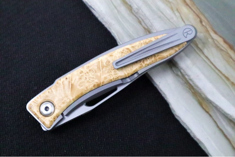 Chris Reeve Knives Mnandi Gentleman's Knife LH - Box Elder Wood Inlay (A2) MNA-1009