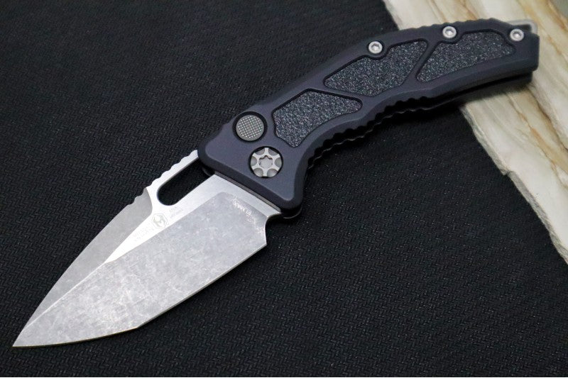 Heretic Knives Medusa Auto - Tanto Style / Black Handle / Battleworn Finished Blade and Hardware H011-5A - Northwest Knives