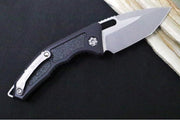 Heretic Knives Medusa Auto - Tanto Style / Black Handle / Battleworn Finished Blade and Hardware H011-5A - Northwest Knives