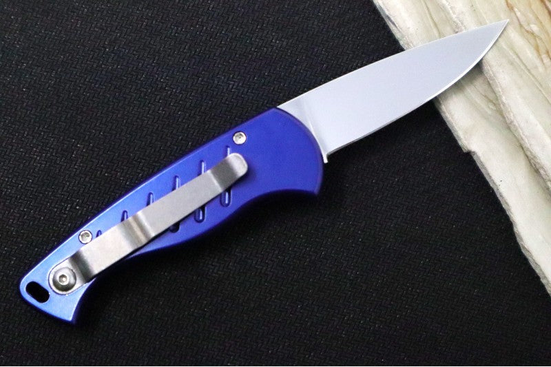 Piranha Knives "Fingerling" - 154CM Blade / Blue Aluminum Handle - Northwest Knives
