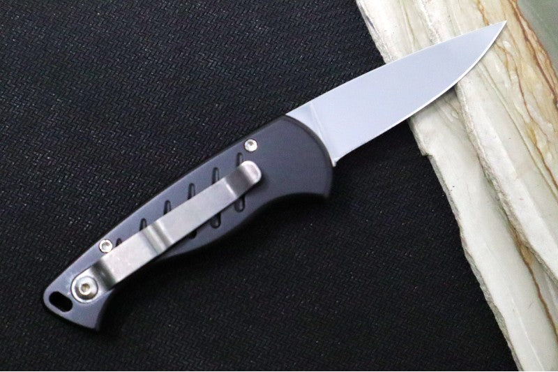 Piranha Knives "Fingerling" - 154CM Blade / Black Aluminum Handle - Northwest Knives