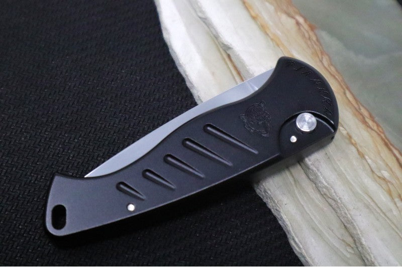 Piranha Knives "Fingerling" - 154CM Blade / Black Aluminum Handle - Northwest Knives