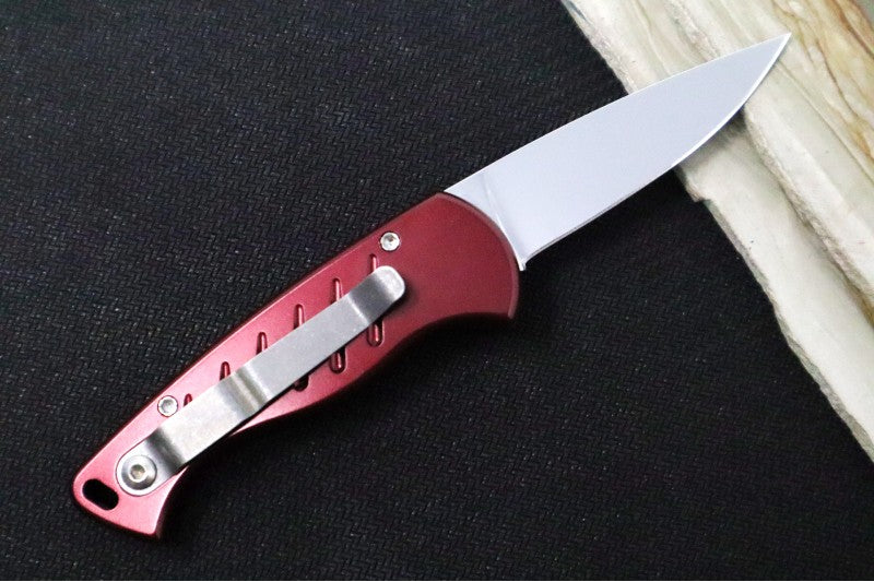 Piranha Knives "Fingerling" - 154CM Blade / Red Aluminum Handle - Northwest Knives