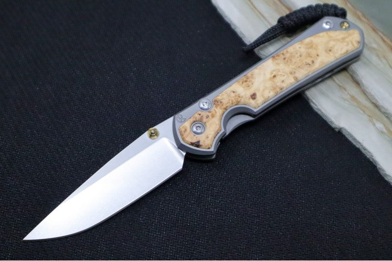 Chris Reeve Knives Small Sebenza 31 - Drop Point / Box Elder Inlay (A3) S31-1108