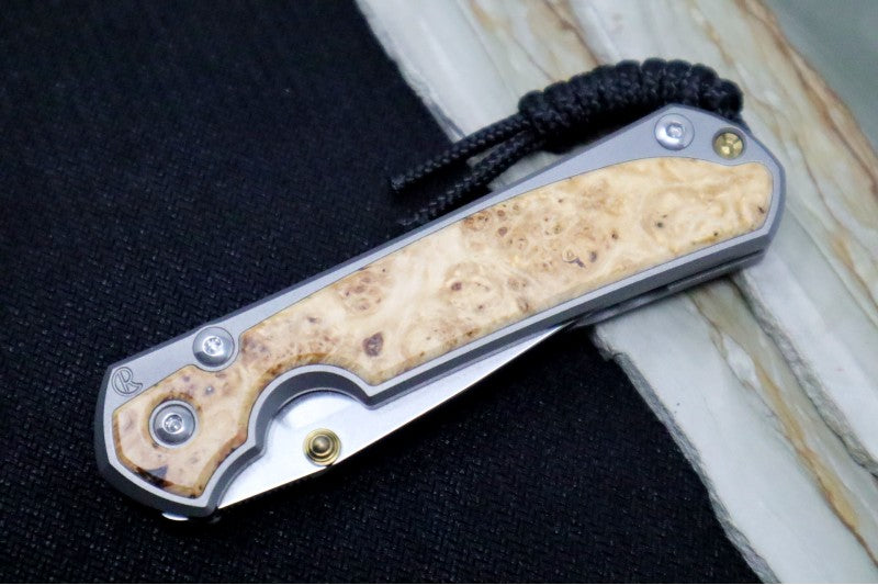 Chris Reeve Knives Small Sebenza 31 - Drop Point / Box Elder Inlay (A3) S31-1108