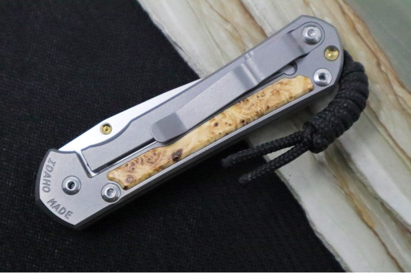 Chris Reeve Knives Small Sebenza 31 - Drop Point / Box Elder Inlay (A3) S31-1108