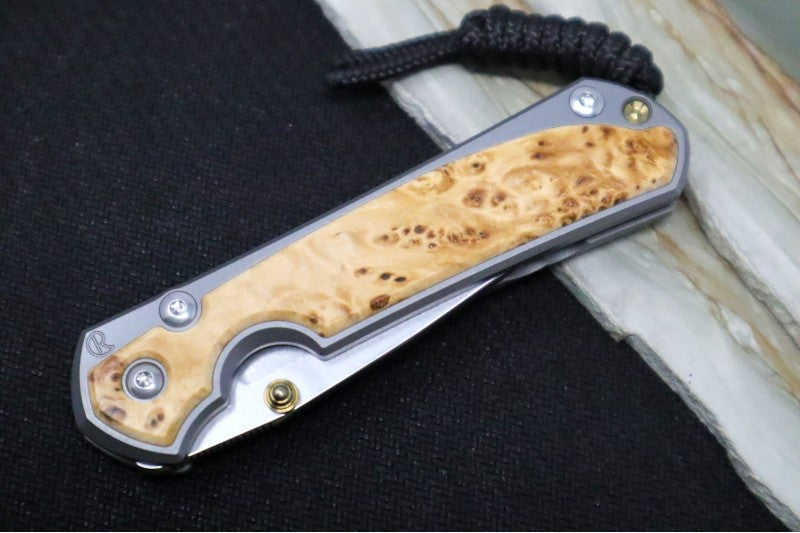 Chris Reeve Knives Small Sebenza 31 - Drop Point / Box Elder Inlay (A2) S31-1108