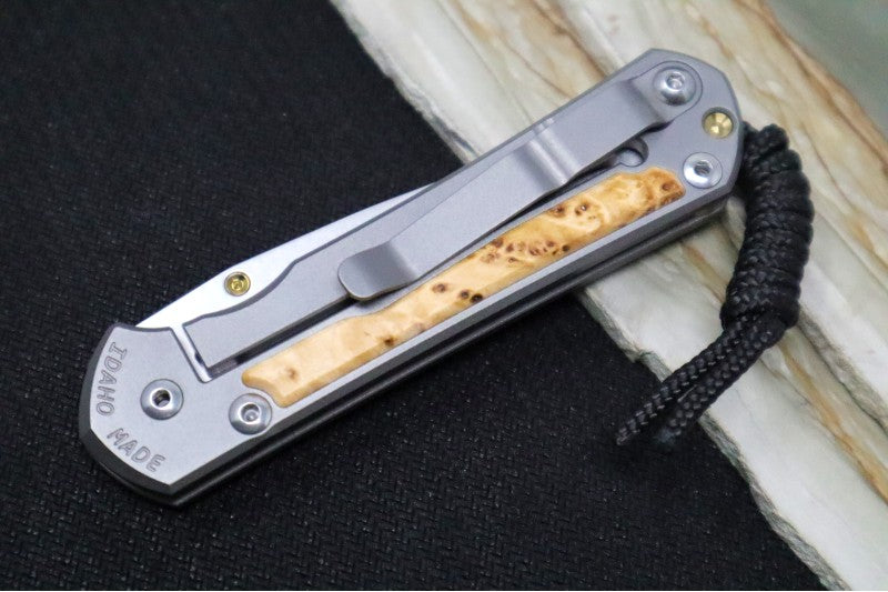Chris Reeve Knives Small Sebenza 31 - Drop Point / Box Elder Inlay (A2) S31-1108
