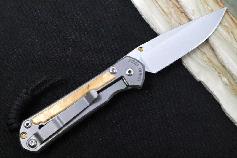 Chris Reeve Knives Small Sebenza 31 - Drop Point / Box Elder Inlay (A1)