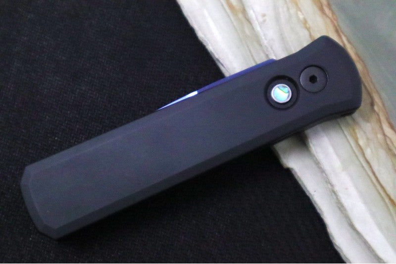Pro Tech Godson Auto - Black Handle / 154CM Steel / Sapphire Finished Blade 721-SB - Northwest Knives