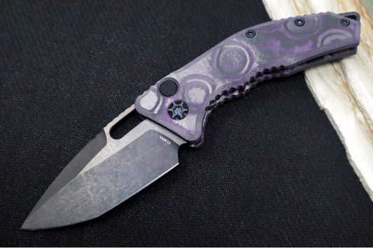 Heretic Knives Medusa Auto - Tanto Blade / DLC Finish / Purple Camo Carbon Fiber H011-6A-PUCF