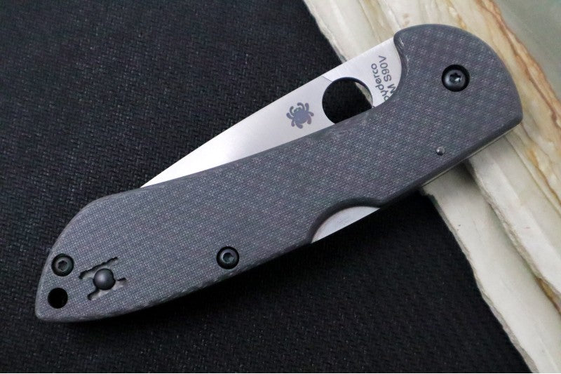 Spyderco Siren SPRINT RUN - Satin Blade / CPM-S90V Steel / Black Carbon Fiber Handle C247CFP - Northwest Knives