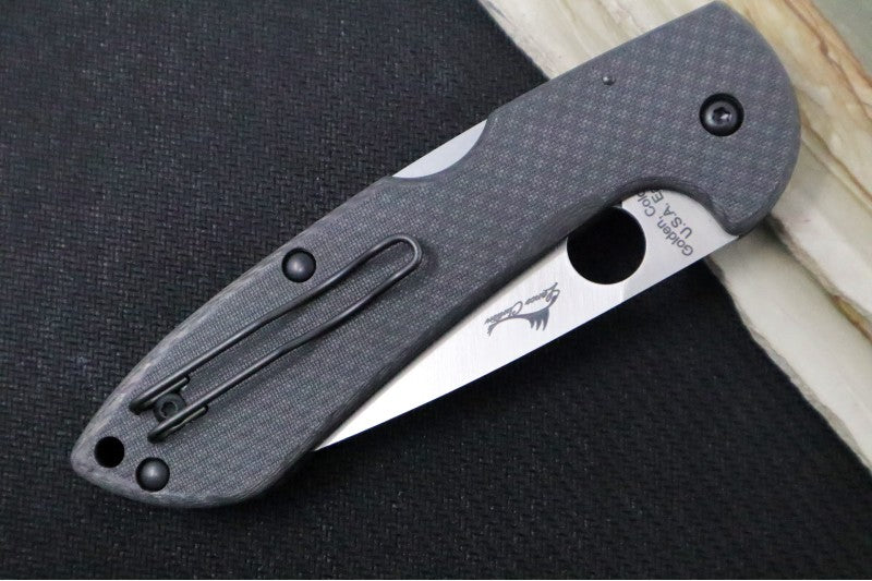 Spyderco Siren SPRINT RUN - Satin Blade / CPM-S90V Steel / Black Carbon Fiber Handle C247CFP