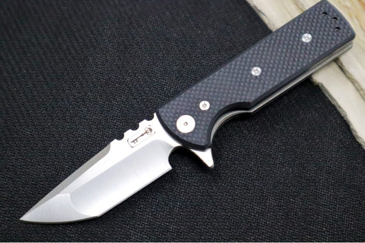 Chaves Knives T.A.K. Flipper - Black G-10 Handle / Belt Finish / Tanto Blade / M390 Steel