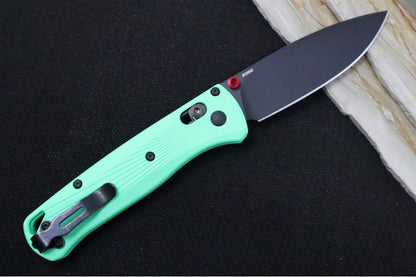 Benchmade 535BK-4 Bugout Custom - M390 Blade / Island Green Cerakoted Aluminum Handle - Lightweight Manual Folder